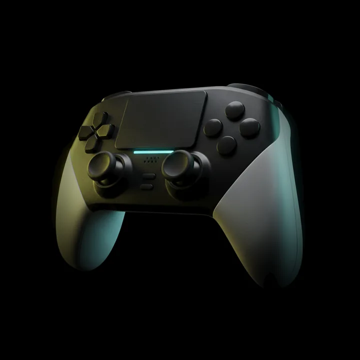A PlayStation-style gamepad
